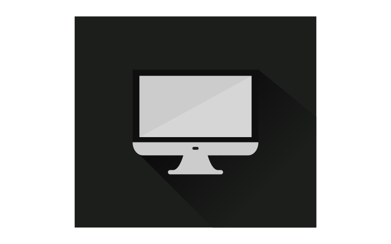 Computer icon illustrated on a white background in vector
