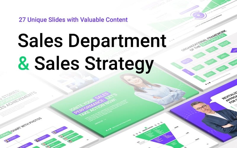 Departamento de Ventas y Estrategia de Ventas para PowerPoint