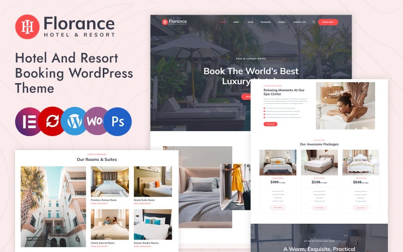 Florance - Hotel- en resortboeking Elementor WordPress-thema