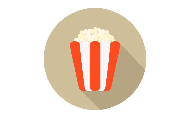 Pop corn geïllustreerd op een witte achtergrond in vector