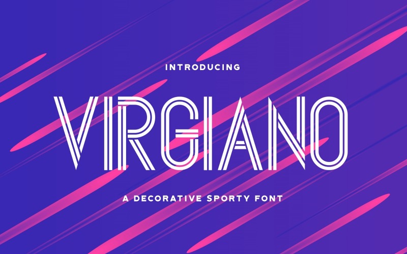 Virgiano – dekorative sportliche Schriftart