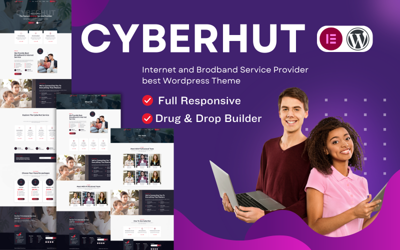 CyberHut İnternet Servis Sağlayıcı WordPress Teması