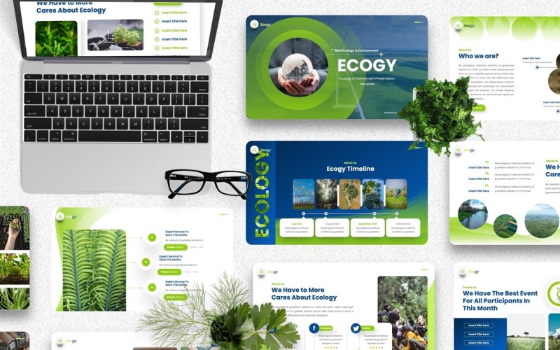 Ecogy - Plantilla de Powerpoint sobre ecología y medio ambiente