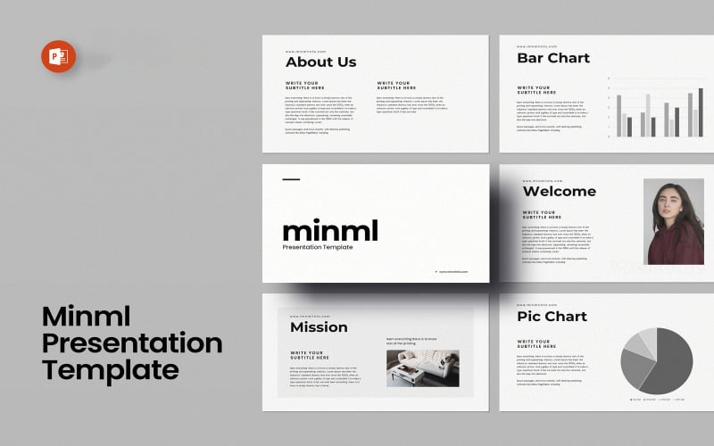 Modelo de apresentação Minml Powerpoint