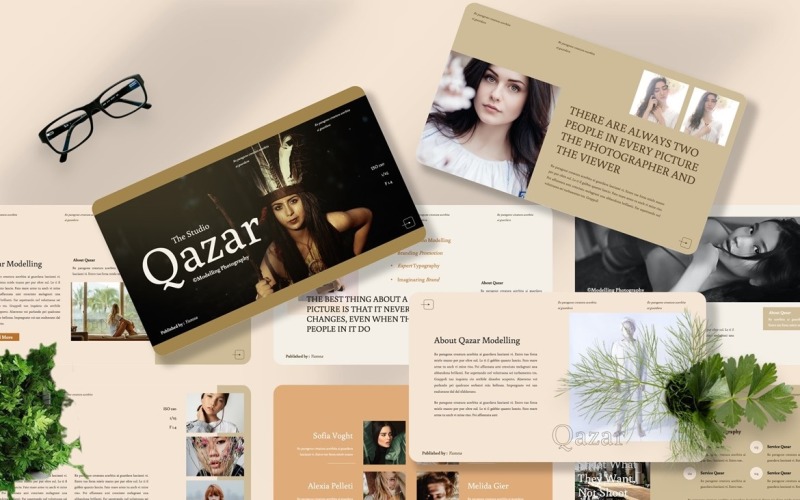 Qazar - Googleslide-sjabloon modelleren