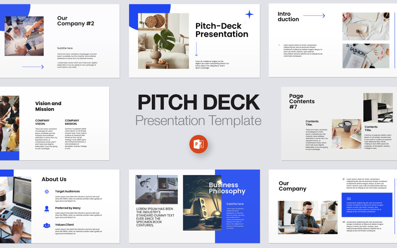 Business Pitch Deck PowerPoint-Präsentationsvorlage