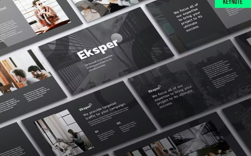 Eksper - Keynote-sjabloon voor moderne bedrijven