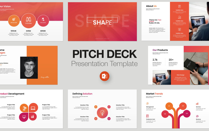 Forma plantilla de presentación de PowerPoint