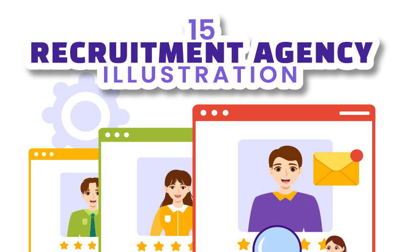 15 Illustrazione dell'agenzia di reclutamento