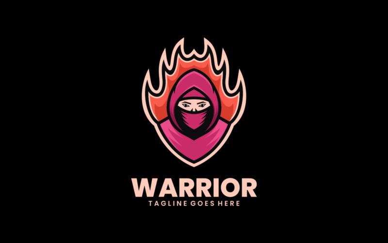 Логотип простого талисмана воина 2