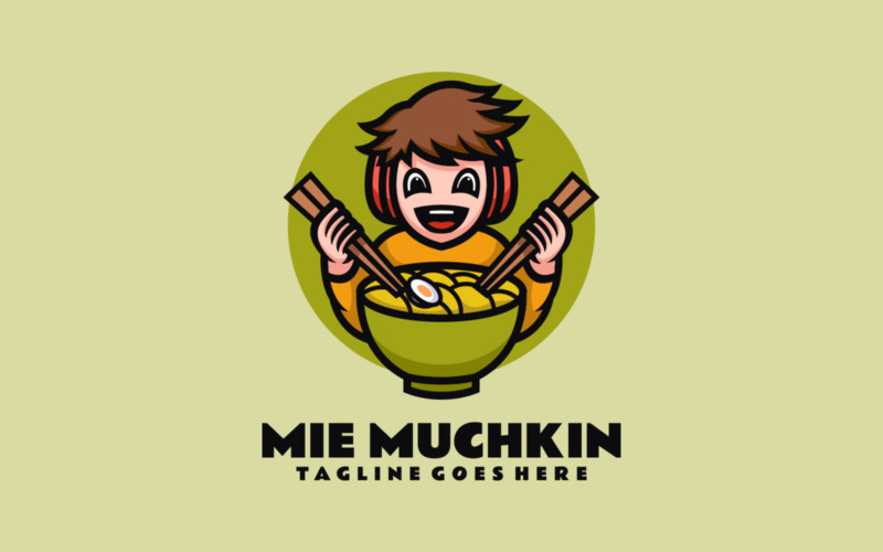 Mie Muchkin Mascot Cartoon Logo