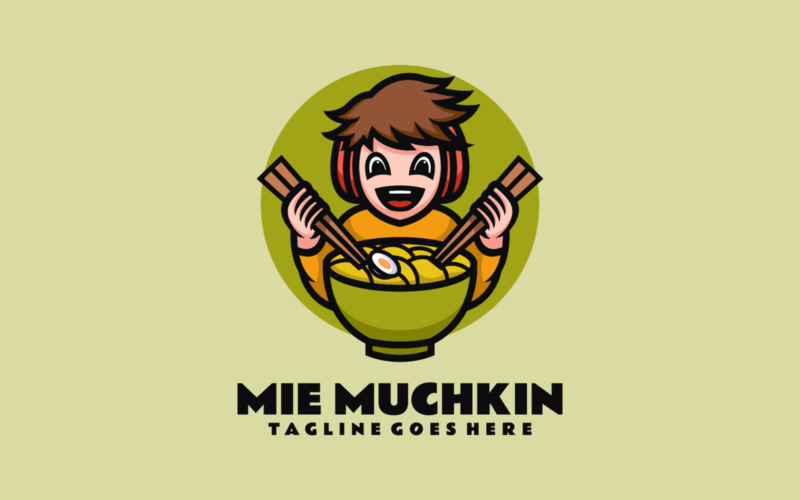 Mie Muchkin-Maskottchen-Cartoon-Logo