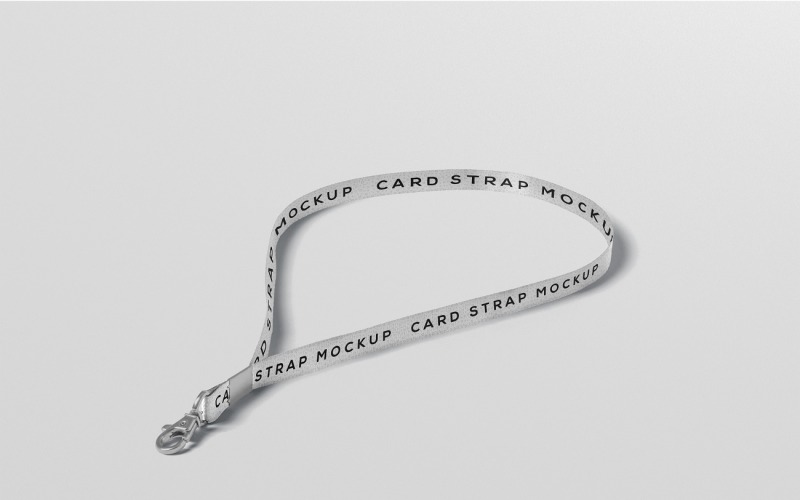 Mockup di cinturino per carte con cordino