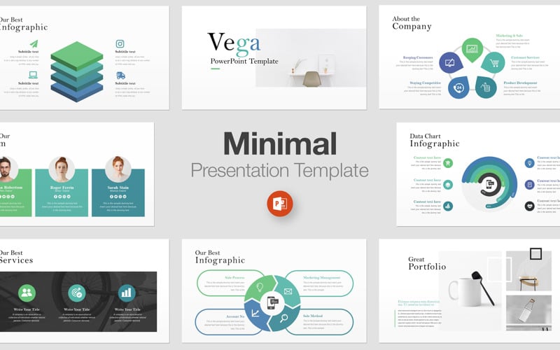 Modello di presentazione PowerPoint Vaga