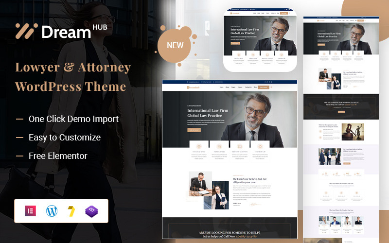 DreamHub - 律师和律师事务所 WordPress 主题