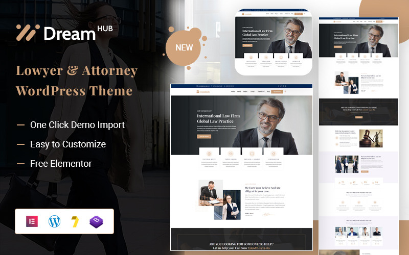 DreamHub - Tema de WordPress para abogados y bufetes de abogados