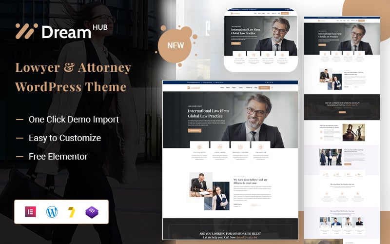DreamHub - tema WordPress para advogado e escritório de advocacia