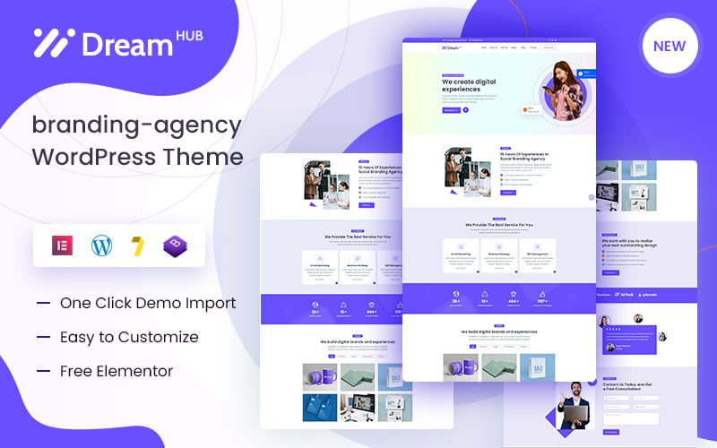 DreamHub - Thème WordPress pour agence de branding