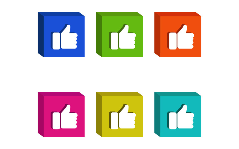 Like-Taste auf weißem Hintergrund dargestellt
