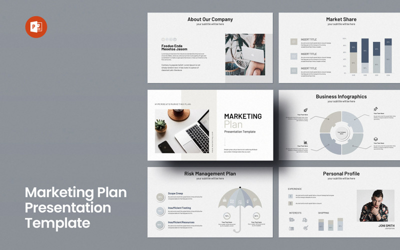 Modello di layout del piano di marketing