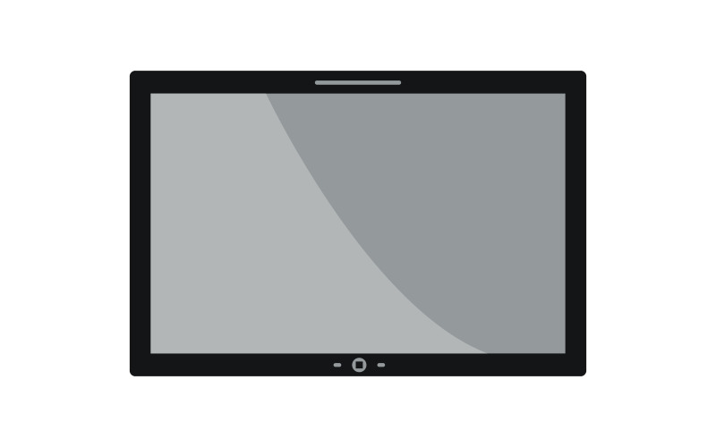 Tablette en vecteur sur fond blanc