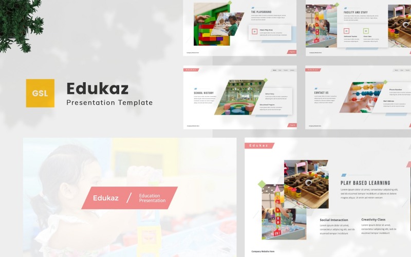 Edukaz - Kleuterschool Google Slides-sjabloon
