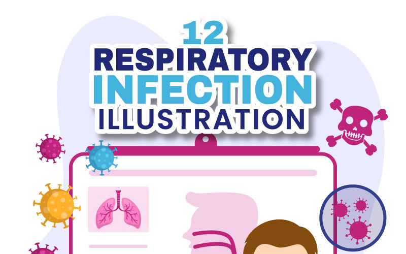 12 Illustration av luftvägsinfektion
