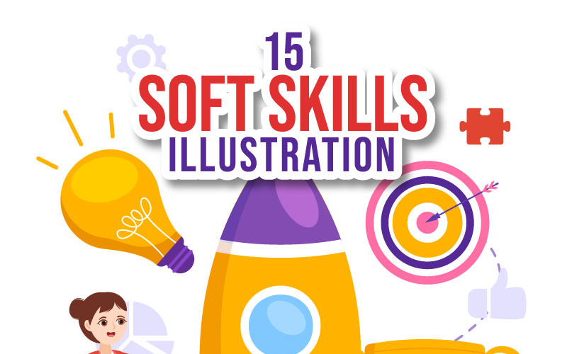 15 Illustration vectorielle de compétences douces