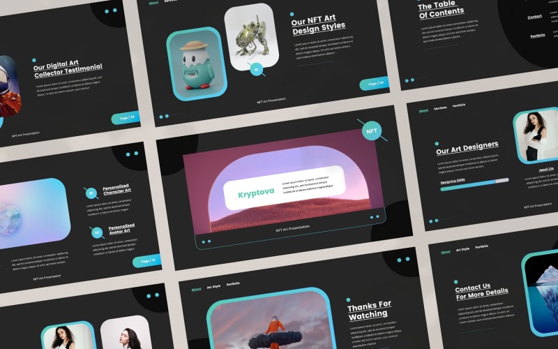 Kryptova – NFT Google Slides-Vorlage