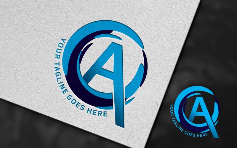 Professionellt företag A Letter logo Design - Brand Identity