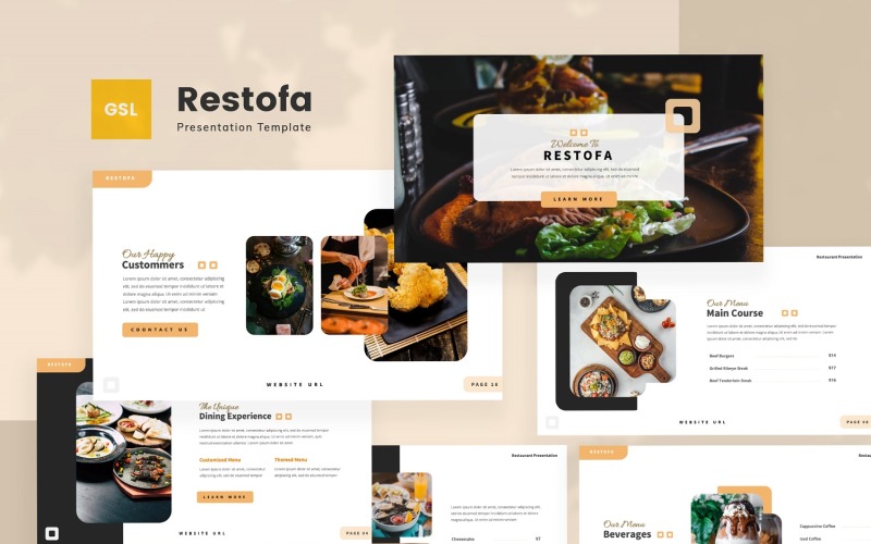 Restofa — Modèle Google Slides pour restaurant