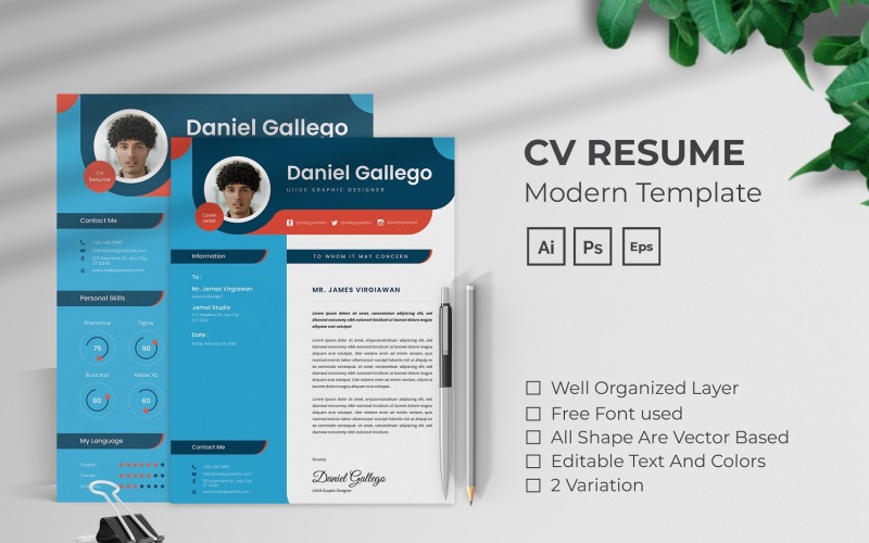 Modello di CV creativo
