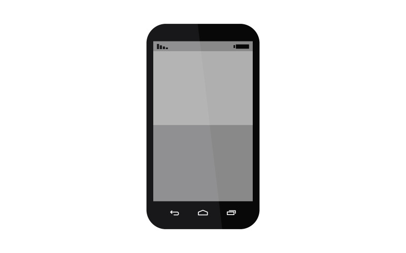 Smartphone ilustrado em um fundo branco