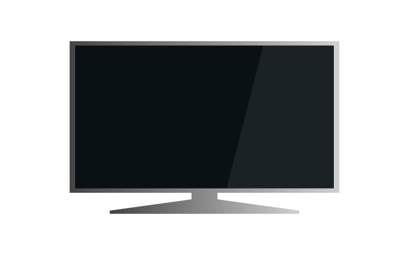 Televisión sobre fondo en vector y color