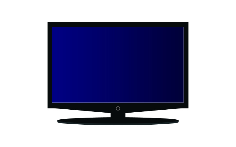 Televisione illustrata e in vettoriale su sfondo e colorato