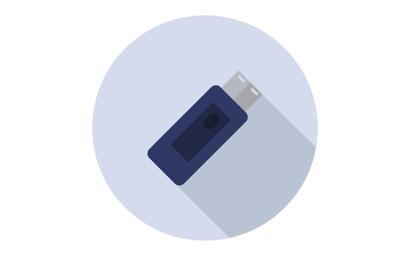 Unità USB vettorializzata sullo sfondo