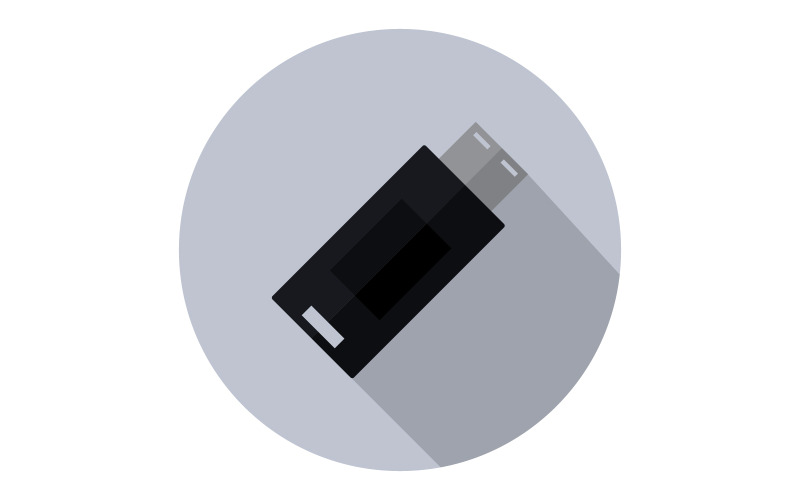 USB-Laufwerk auf Hintergrund vektorisiert und farbig