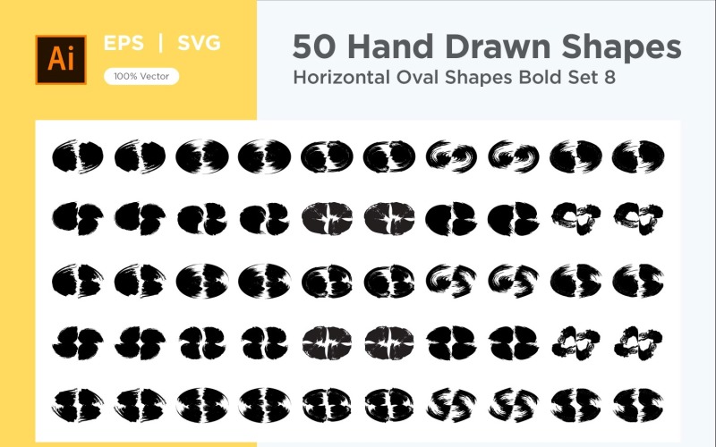 Forme ovale horizontale Bold 50_Set V 8