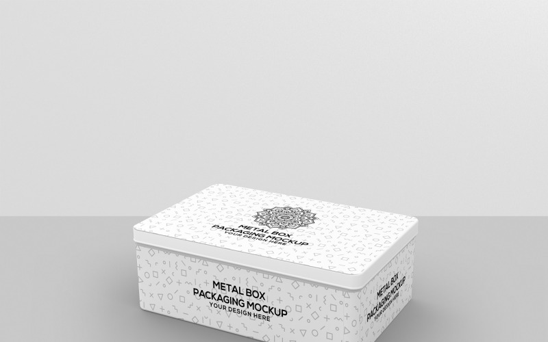 Макет упаковки стека металлической коробки