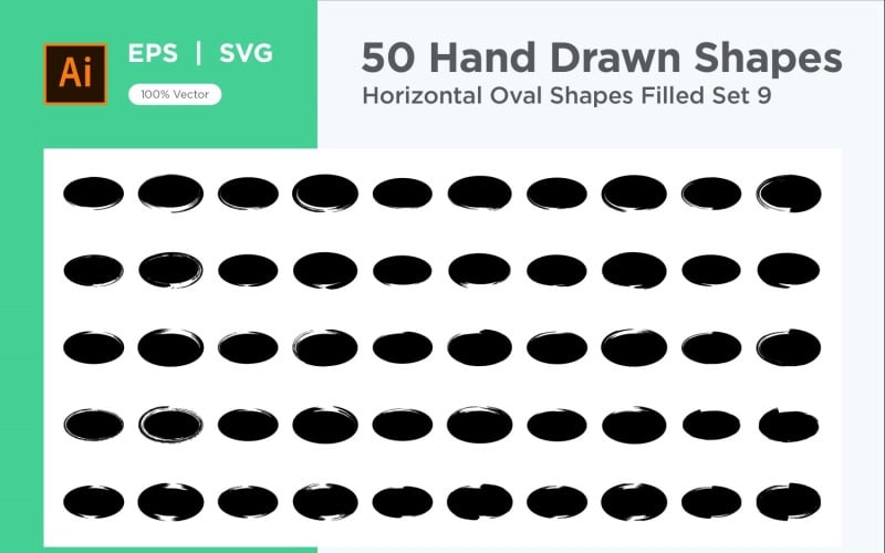 Horisontell oval form fylld 50_Set V 9