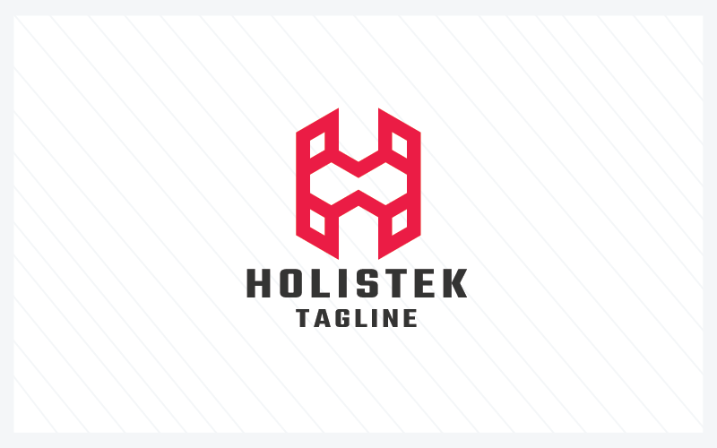 Шаблон логотипу Holistek літера H Pro