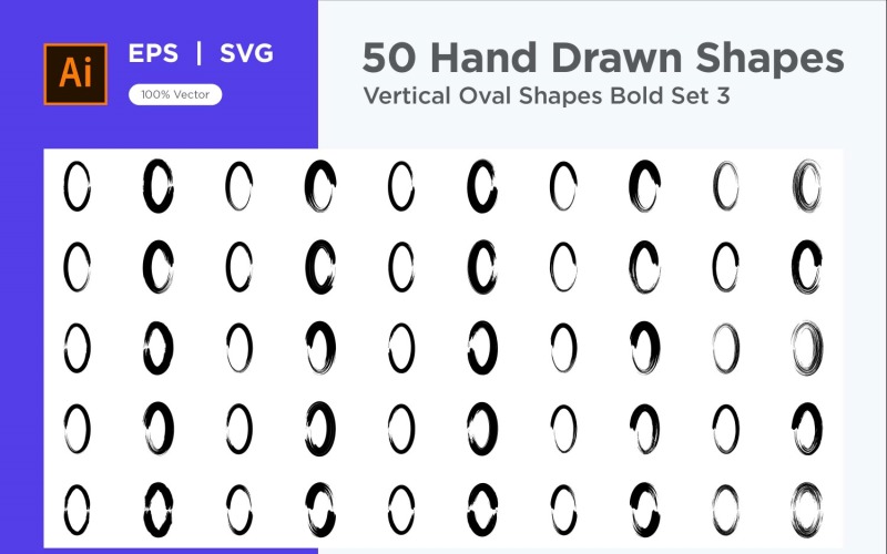 Vertical Oval Shape Bold 50_Set V 3