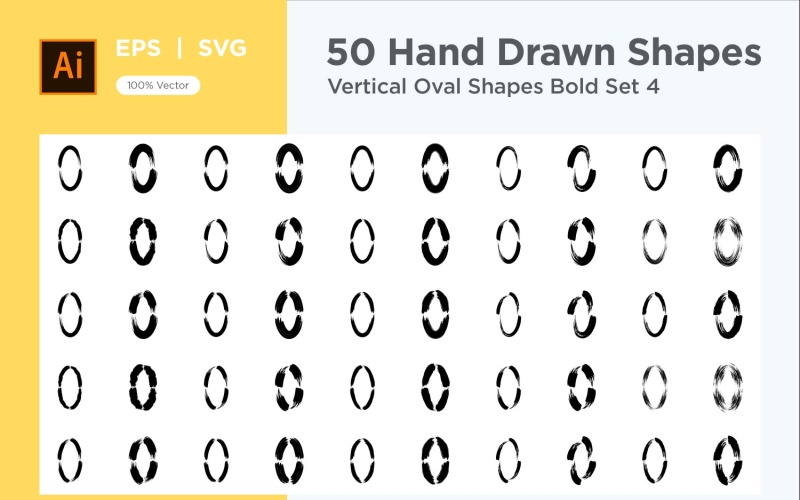Verticale ovale vorm Vetgedrukt 50_Set V 4