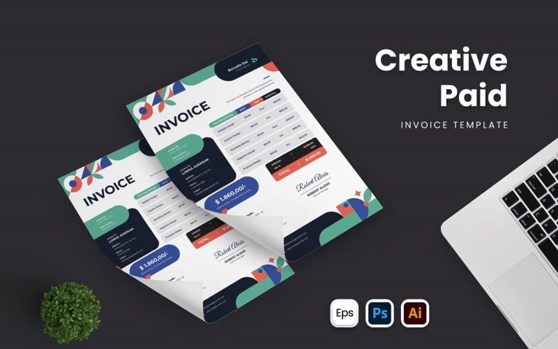 Creative Paid Invoice Template