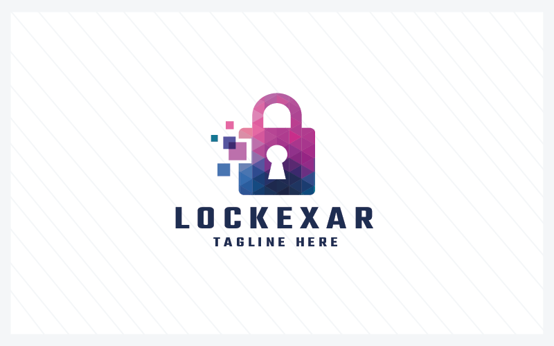 Modelo de logotipo Lockexar Pro