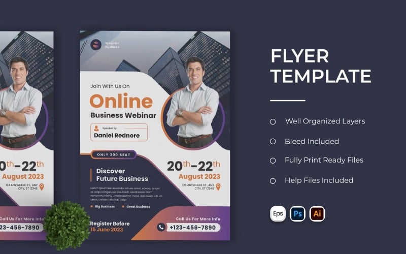 Online Business Webinar Flyer