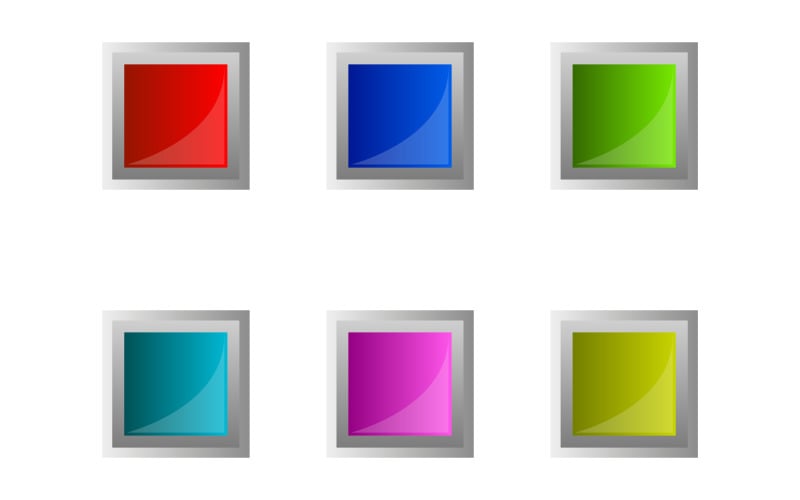 Веб-кнопки у векторному зображенні та кольорові