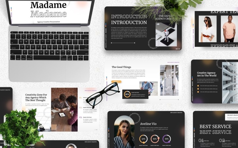 Madame – Agentur-Kreativ-Keynote-Vorlage
