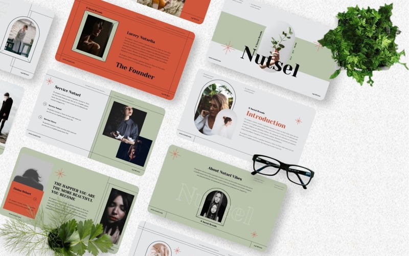 Nutsel Brand Social Media Powerpoint Template Nutsel Brand Social Media Powerpoint Template