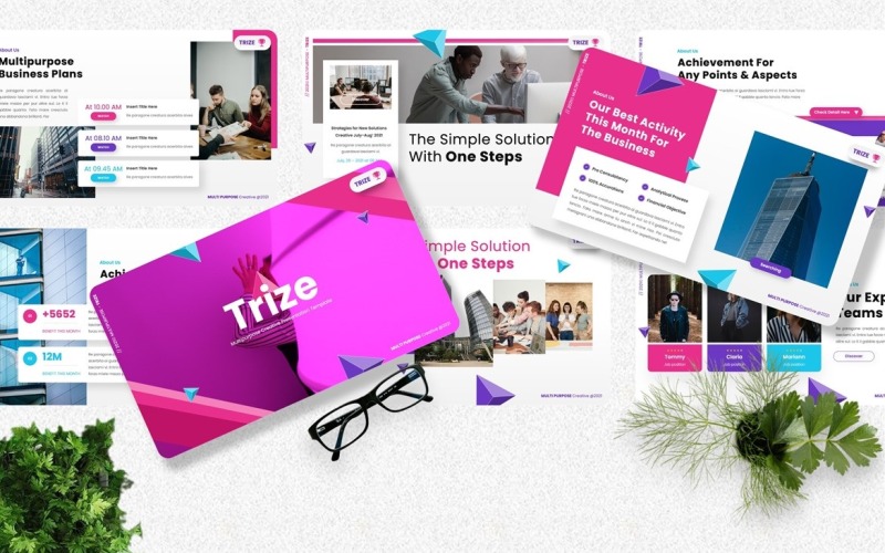 Trize – Többcélú kreatív Google-dia sablon